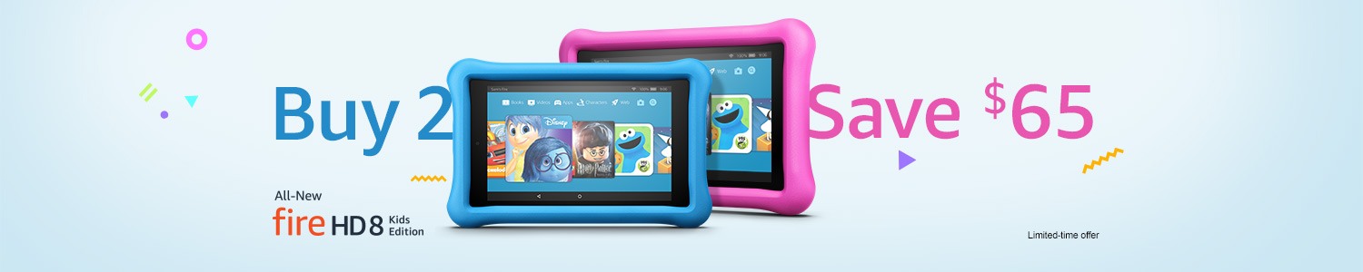 promo code 'KIDS2PACK' on purchase of 2 Amazon Fire Kids Edition