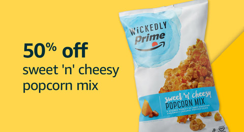 50% off Wickedly Prime Sweet 'n' Cheesy Popcorn Mix