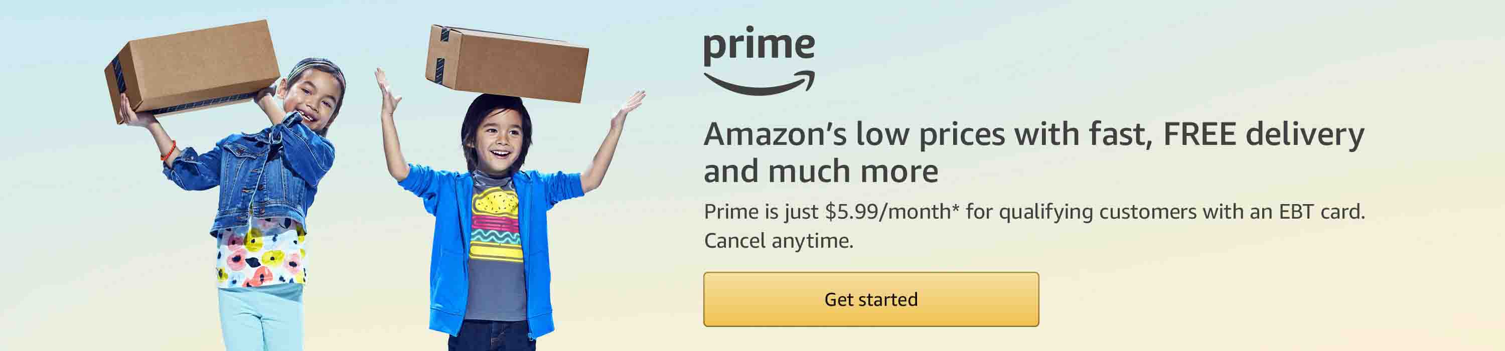 Amazon Prime Membership monthly promo 