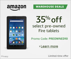 Extra 25% off monthly promo code 'PREOWNED10' for pre-owned Amazon Fire Extra 25% off monthly promo code 'PREOWNED10'