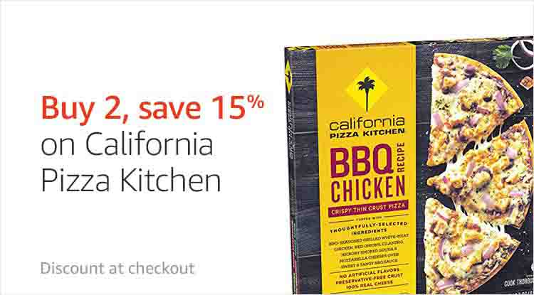 Extra 15% off promo on spending of 2 California Pizza Kitchen item