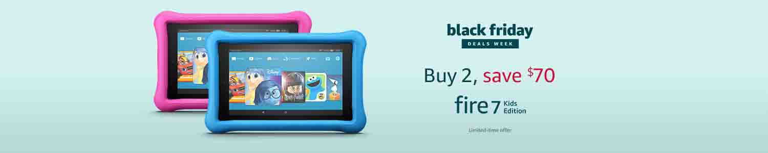 promo code 'KIDS2PACK' on purchase of 2 Fire Kids all-new edition tablets