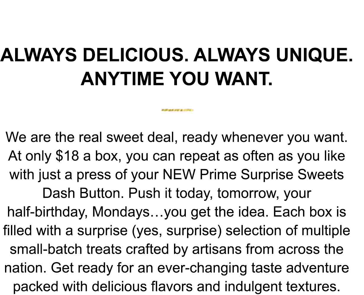 Benefits Customers Get from Amazon Prime Surprise Sweets