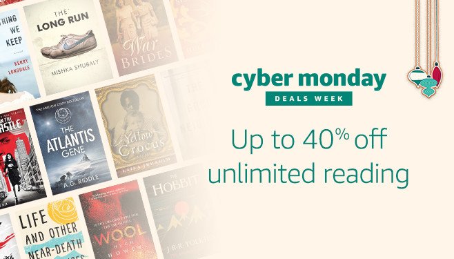 40% off Cyber Monday promo for Amazon Unlimited Reading