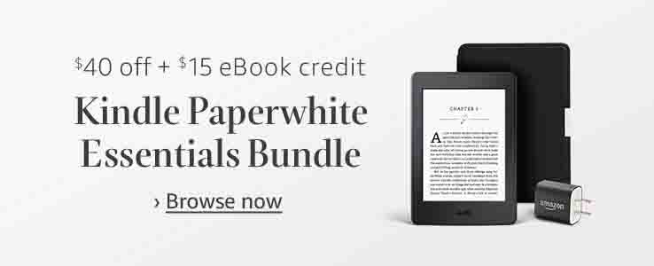 $40 off plus free $15 Amazon eBook credit for Kindle Paperwhite