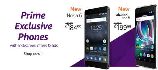  exclusive phones for Amazon Prime Member