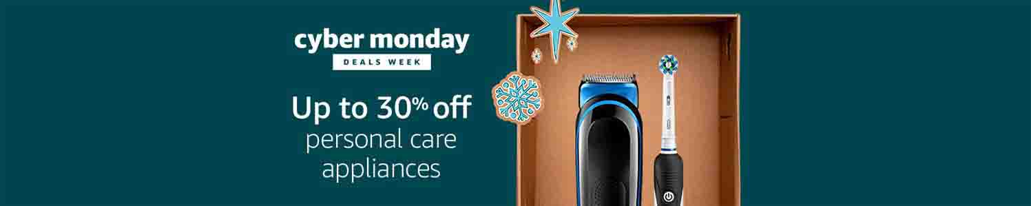 Extra 30% off Cyber Monday promo for personal care appliances by Amazon