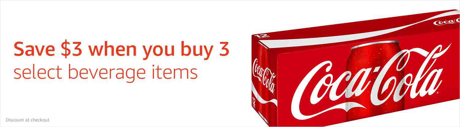 Take extra $3 off when buy 3 Coca-Cola packs at Amazon Prime Fresh