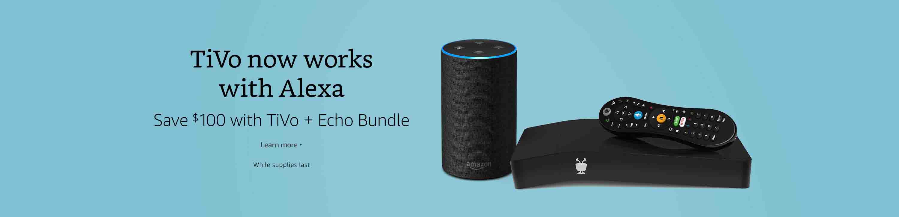 $100 off promo for TiVo BOLT+Amazon Echo bundle