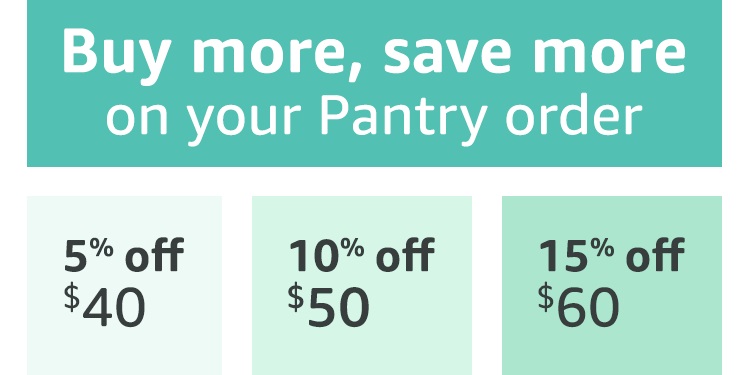 Promo code 'PANTRY' for $10 off $40 Amazon Prime Pantry purchase