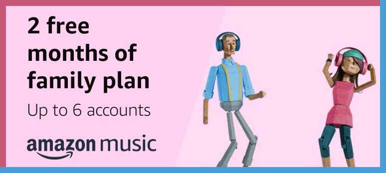 Holiday prime promo for Music Unlimited subscription by Amazon