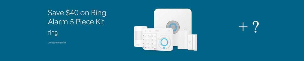 PROMO FOR RING ALARM 5 PIECE KIT + A FREE AMAZON ECHO DOT