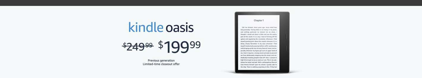 promo for Kindle Oasis E-reader