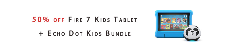  Fire 7 Kids Tablet + Echo Dot Kids Bundle