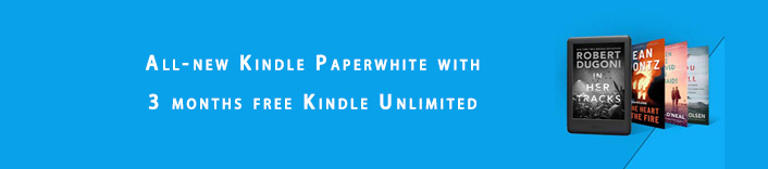 Kindle Paperwhite with 3 months free Kindle Unlimited